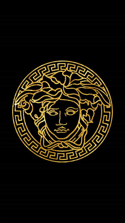 versace logo black and gold long picture|what is the Versace symbol.